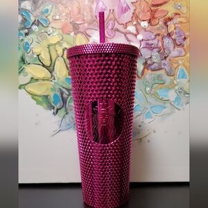 Starbucks Tumbler Sangria Studded Magenta 24 OZ